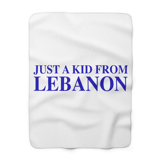 Just a kid from Lebanon Sherpa Fleece Blanket