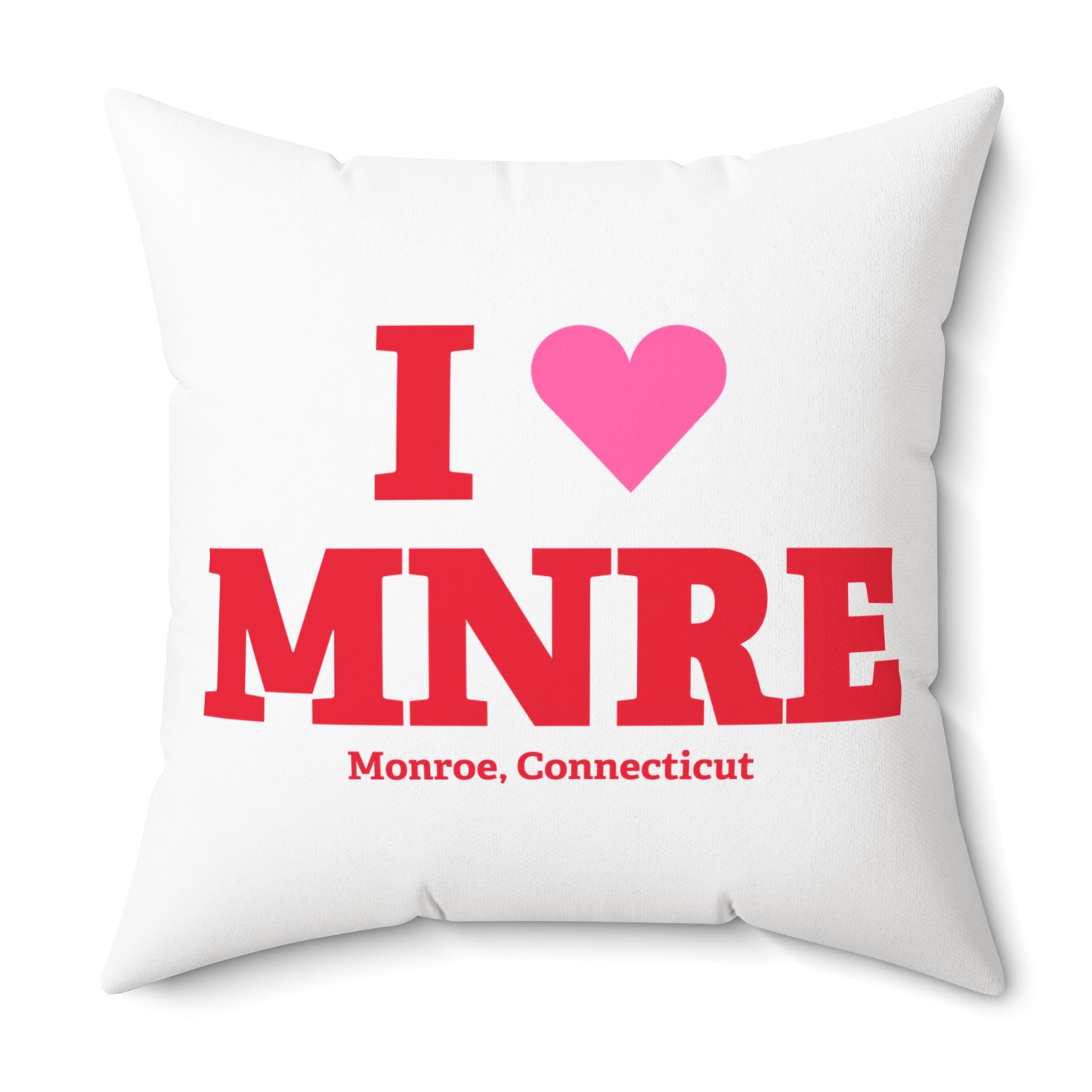 I Heart MNRE Spun Polyester Square Pillow