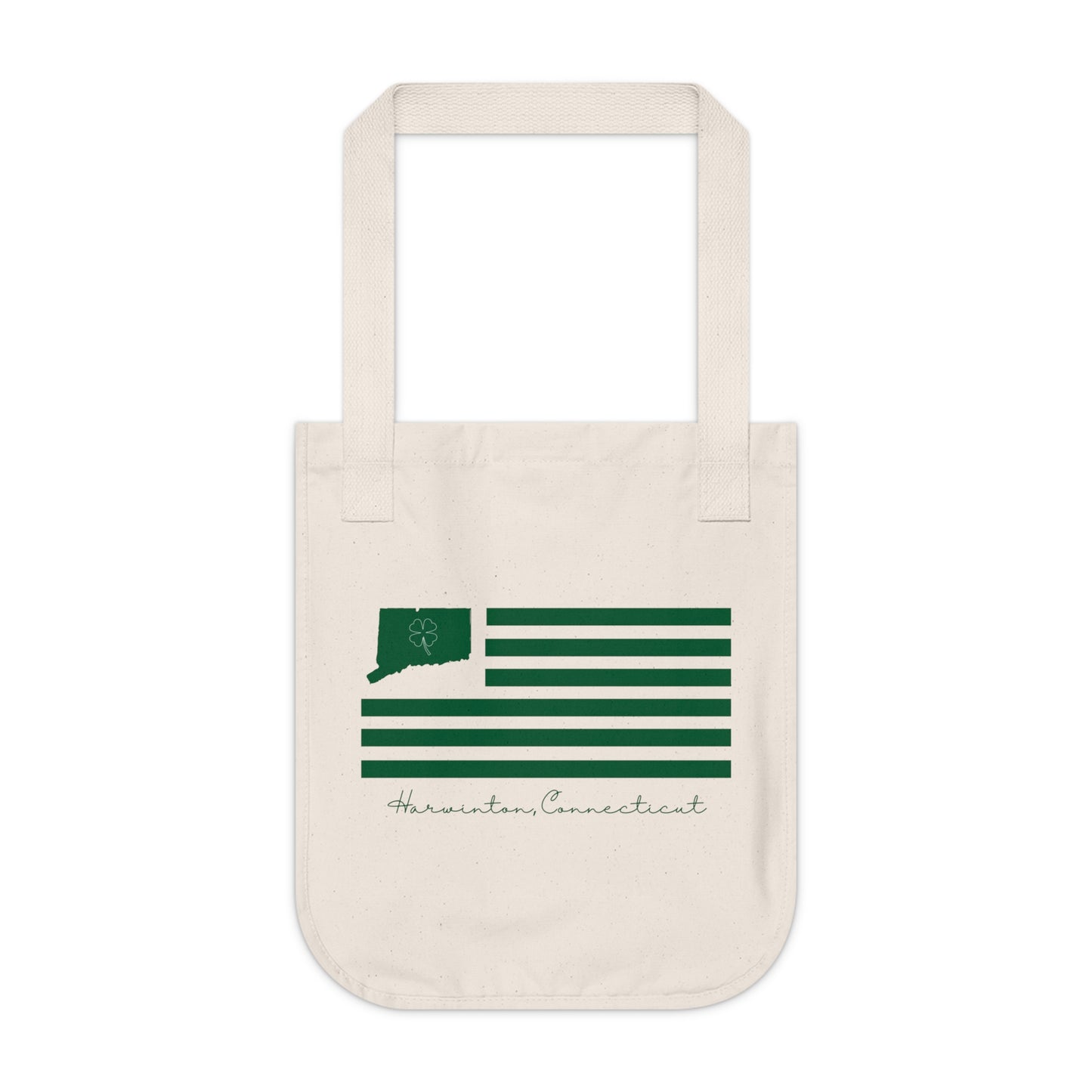 Harwinton Connecticut St. Patrick’s Day Flag Organic Canvas Tote Bag