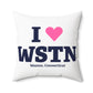 I Heart WSTN Spun Polyester Square Pillow