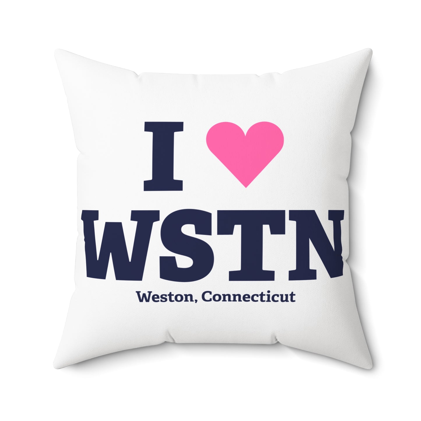 I Heart WSTN Spun Polyester Square Pillow