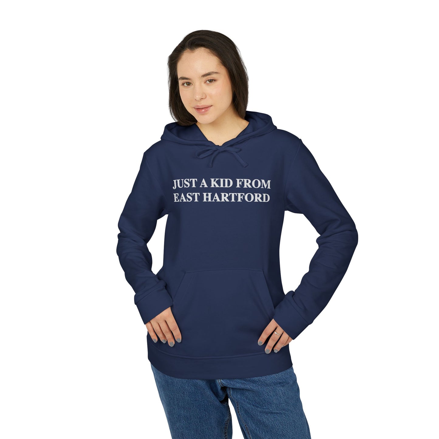 Just a kid from East Hartford adidas Unisex Fleece Hoodie