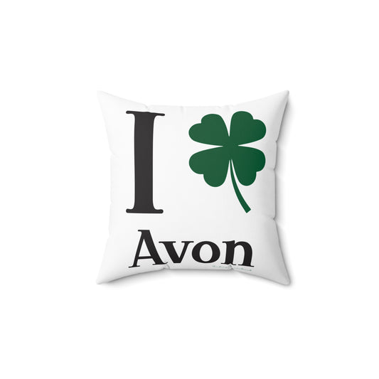 I Clover Avon Spun Polyester Square Pillow