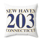 New Haven 203 Connecticut Polyester Square Pillow