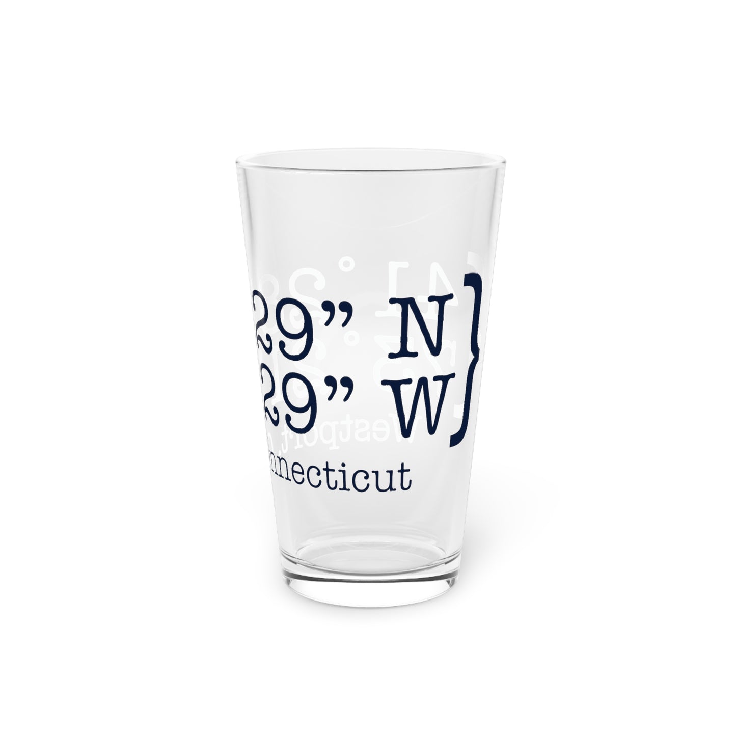 Westport Coordinates Pint Glass, 16oz