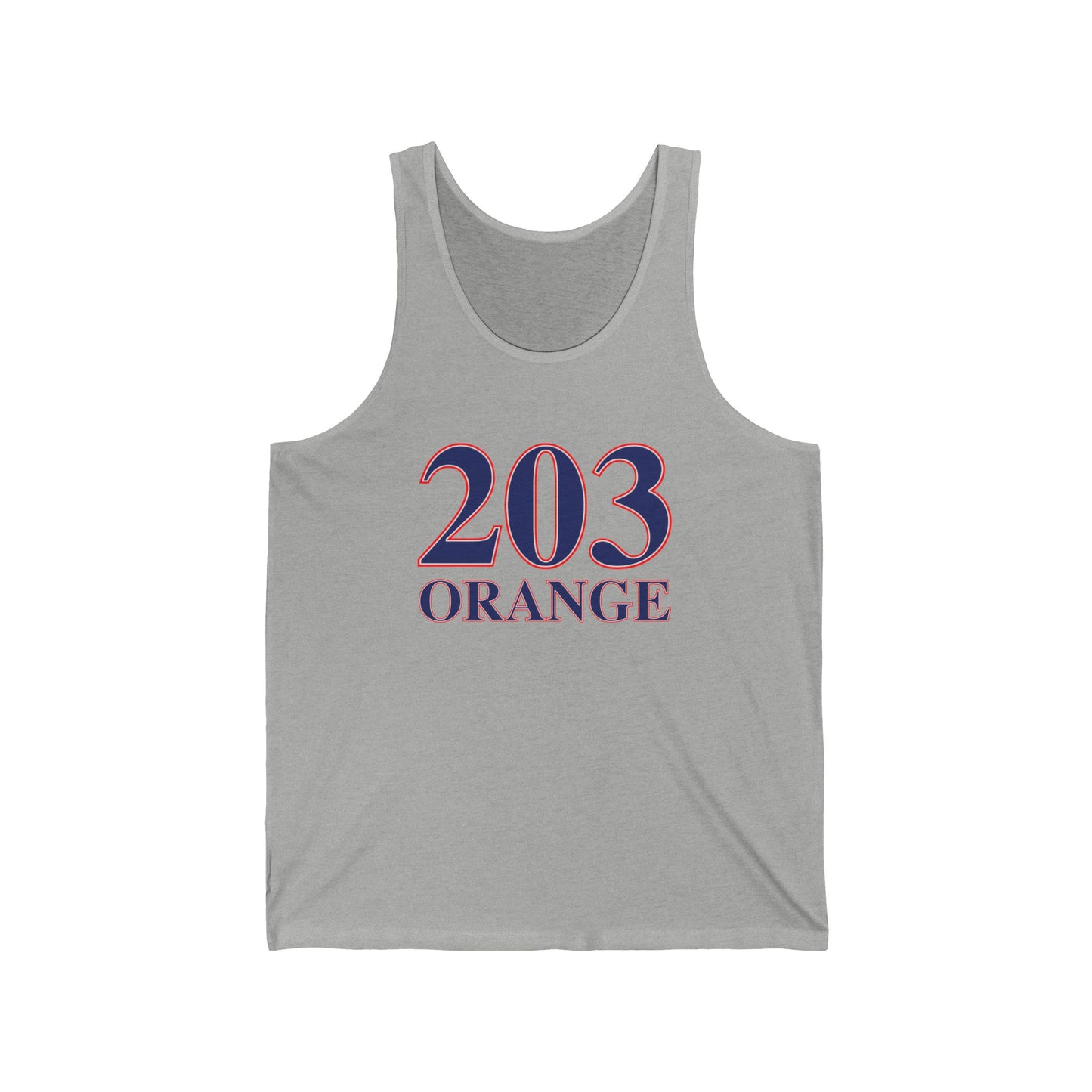 203 Orange Red White & Blue Unisex Jersey Tank Top