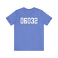 06032 - Farmington CT Zip Code Unisex Jersey Short Sleeve T-Shirt