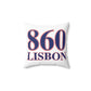860 Lisbon Red, White & Blue Spun Polyester Square Pillow