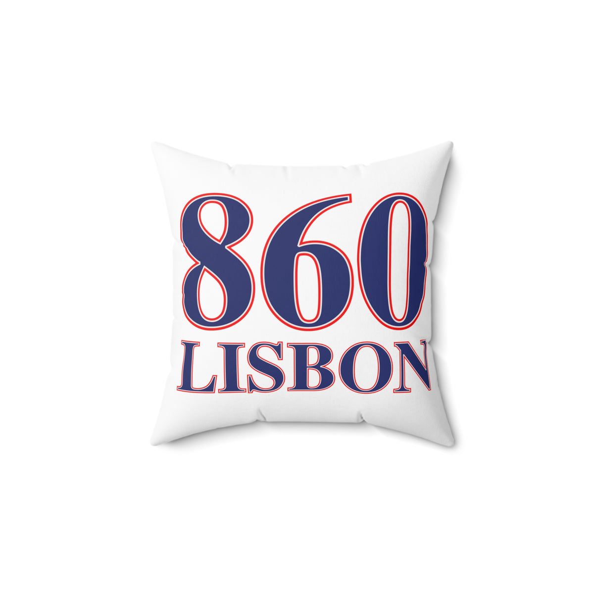 860 Lisbon Red, White & Blue Spun Polyester Square Pillow