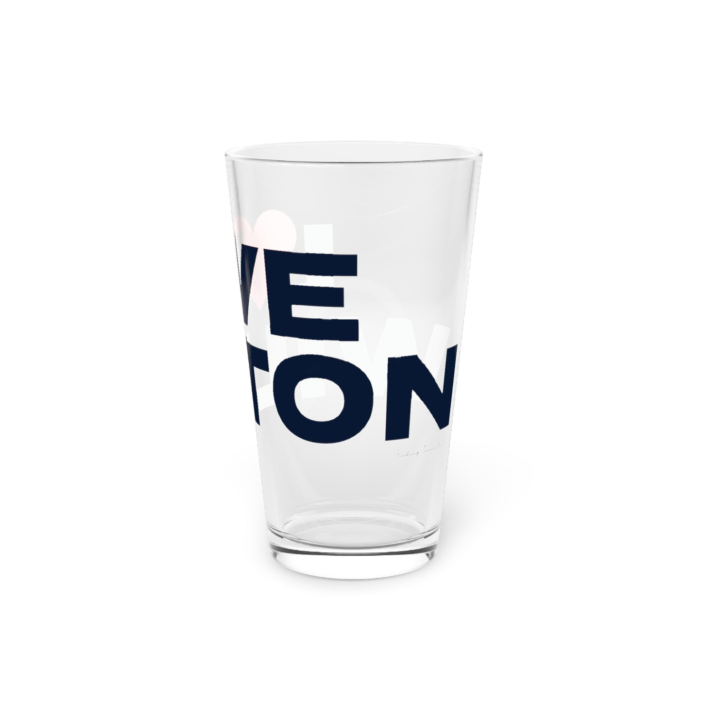 Love Wilton Pint Glass, 16oz