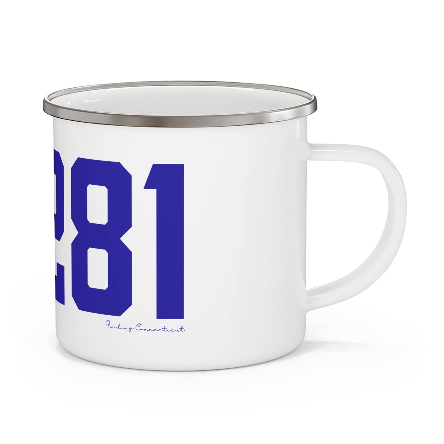 06281 Woodstock Connecticut Zip Code Enamel Camping Mug