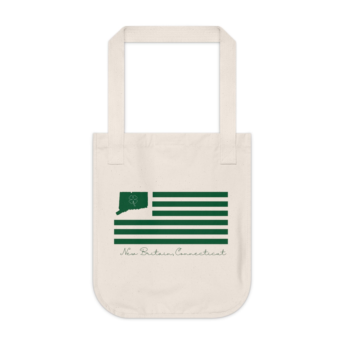 New Britain Connecticut St. Patrick’s Day Flag Organic Canvas Tote Bag