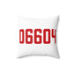 06604 Bridgeport Connecticut Zip Code Spun Polyester Square Pillow
