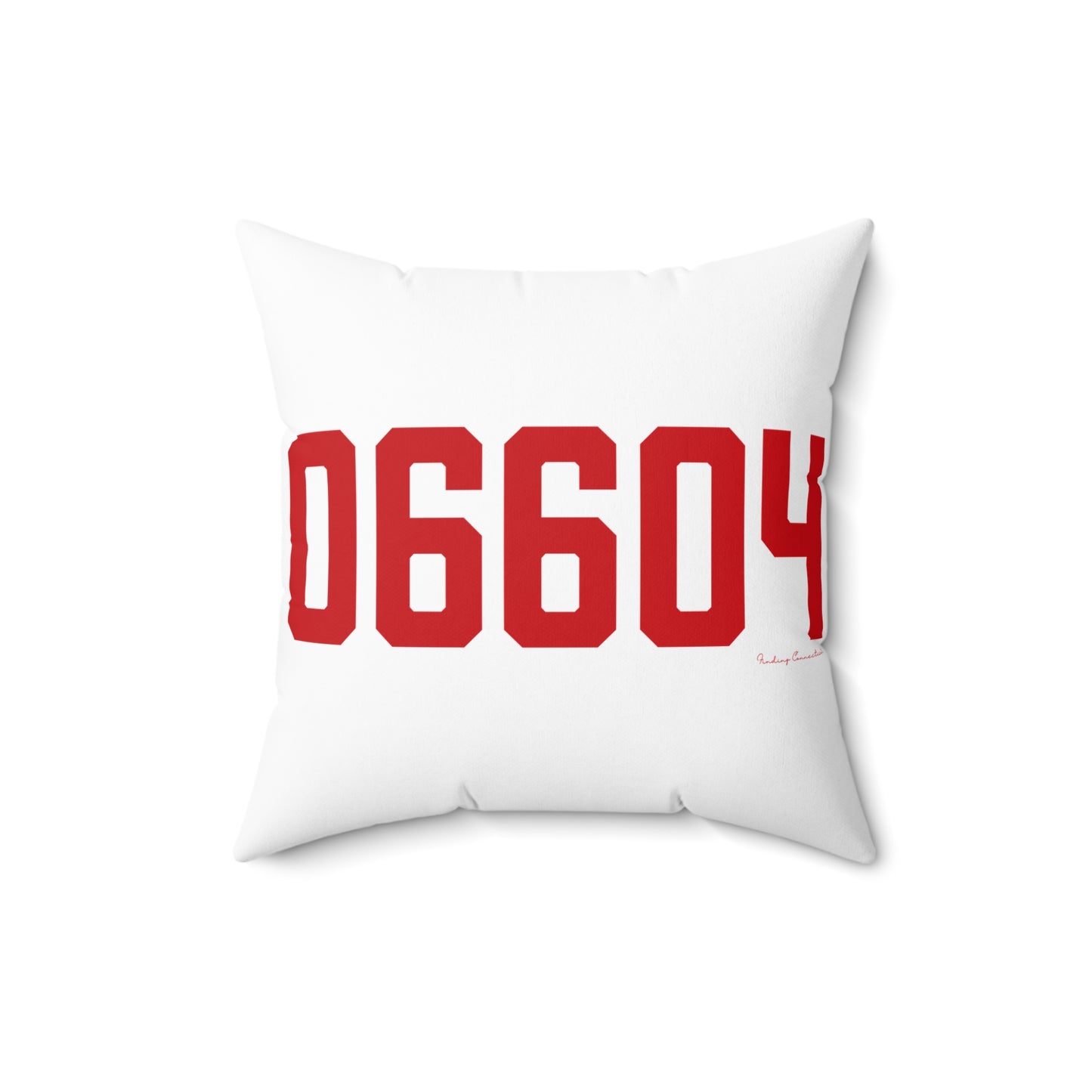 06604 Bridgeport Connecticut Zip Code Spun Polyester Square Pillow