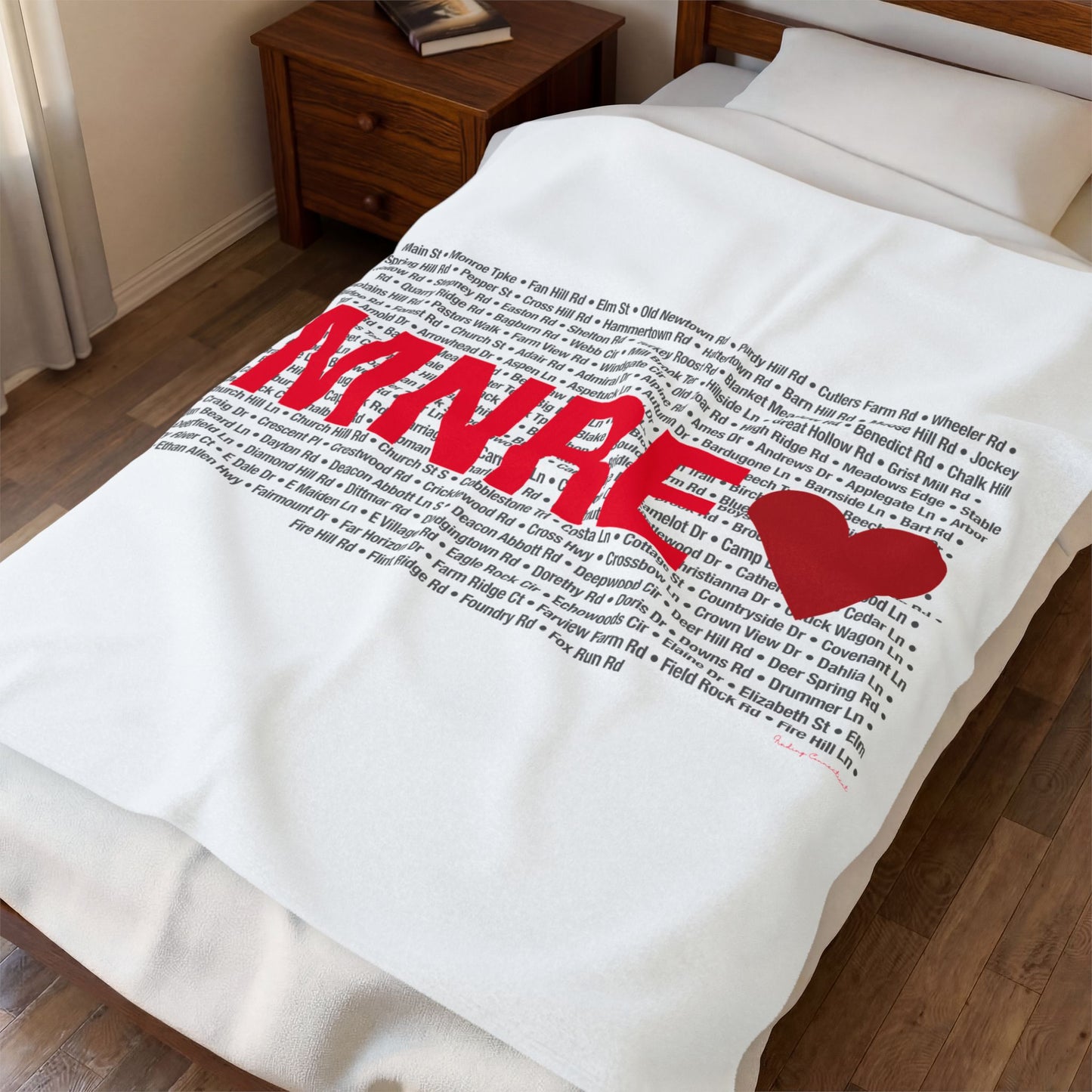 Monroe Love Velveteen Plush Blanket