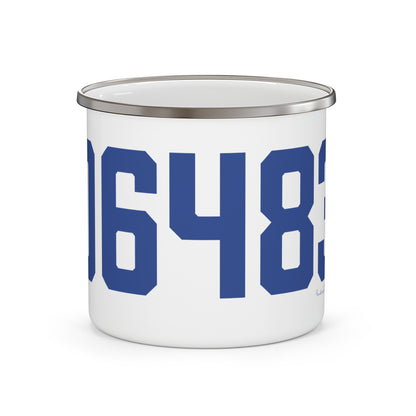 06483 Seymour Connecticut Zip Code Enamel Camping Mug