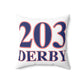 203 Derby Red White & Blue Spun Polyester Square Pillow