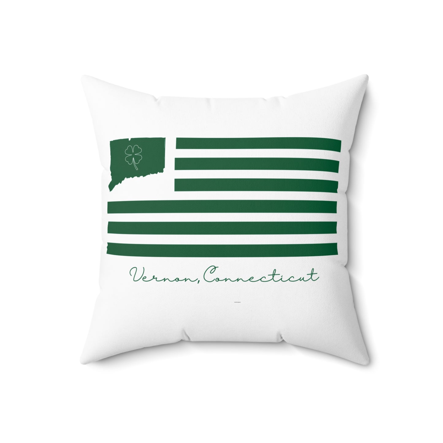 Vernon Connecticut St. Patrick’s Day Flag  Spun Polyester Square Pillow