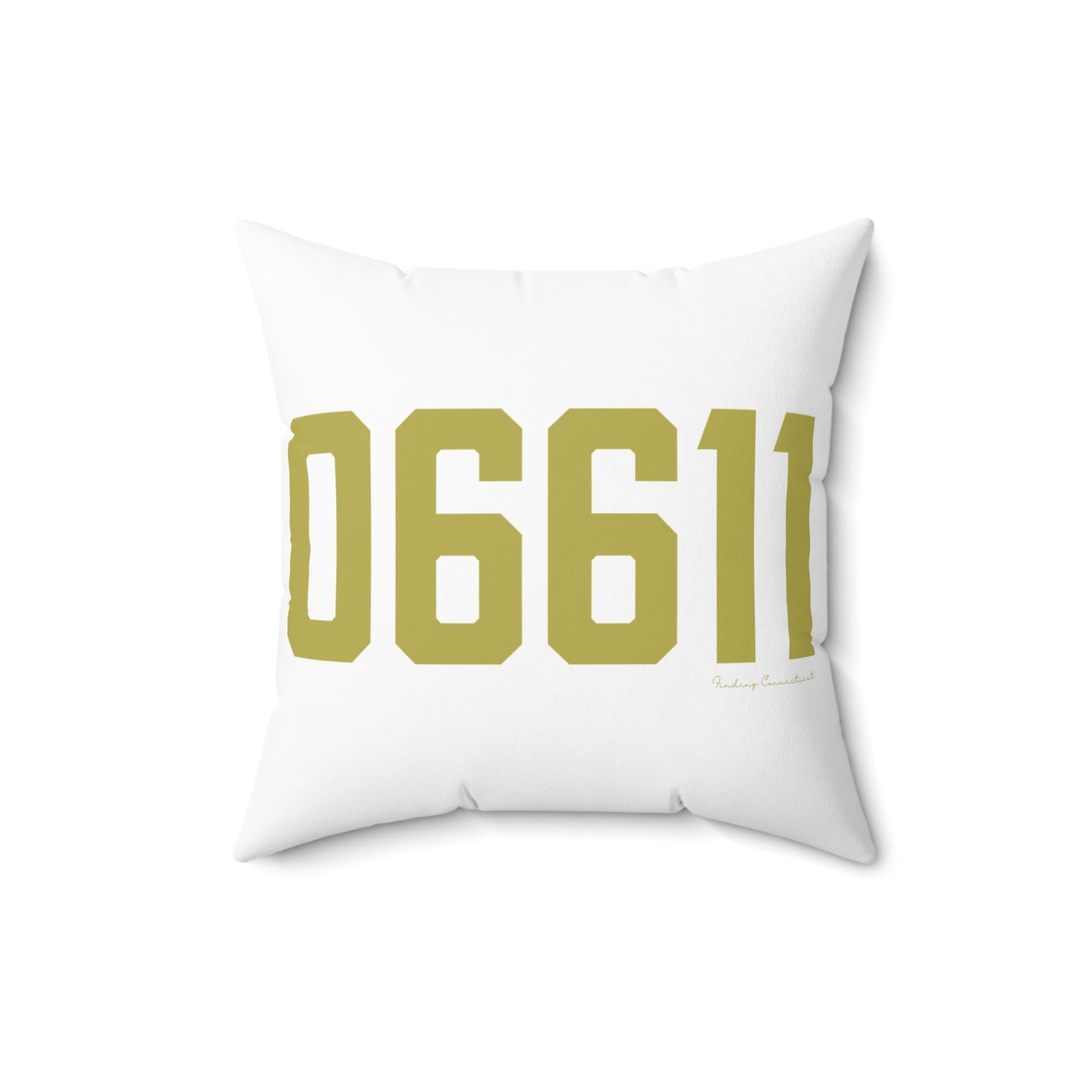 06611 Trumbull Connecticut Zip Code Spun Polyester Square Pillow