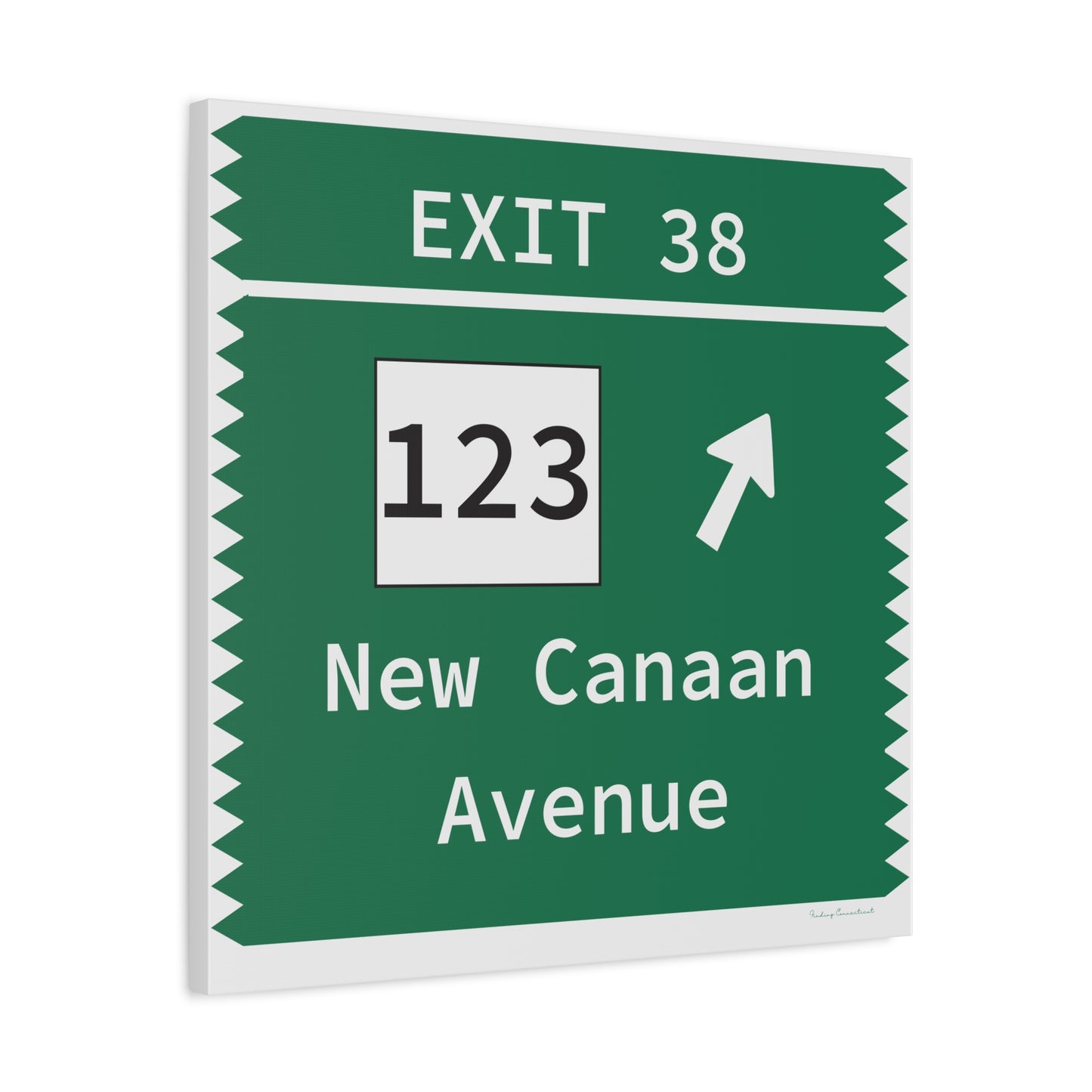 Vintage Merritt Parkway Exit 38 Sign Matte Canvas, Stretched, 1.25"