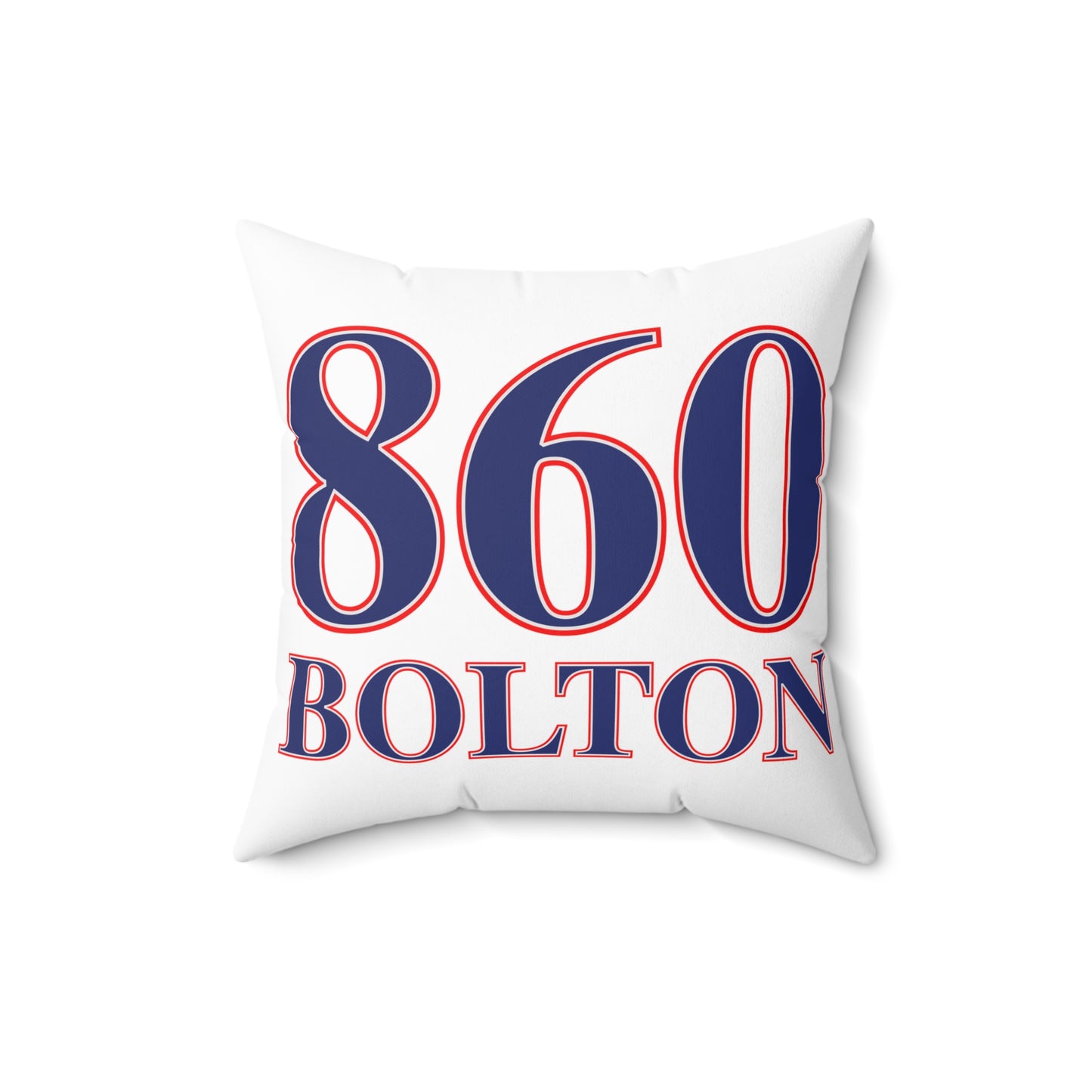 860 Bolton Red, White & Blue Spun Polyester Square Pillow
