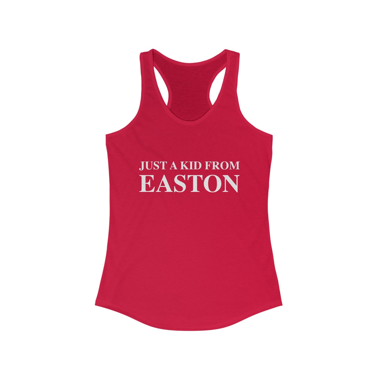 Just a kid from Easton Women's Ideal Racerback Tank