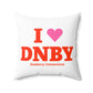I Heart DNBY Spun Polyester Square Pillow