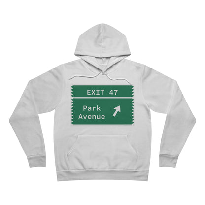 Vintage Merritt Parkway Exit 47 Sign Unisex Sponge Fleece Pullover Hoodie