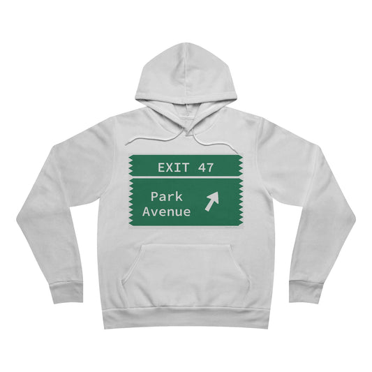 Vintage Merritt Parkway Exit 47 Sign Unisex Sponge Fleece Pullover Hoodie
