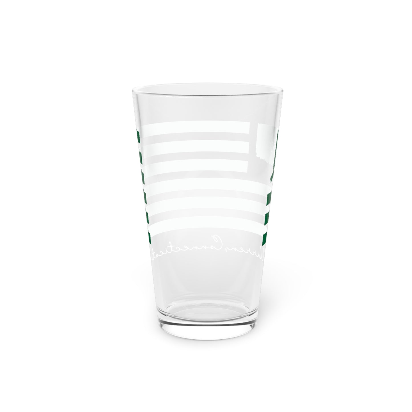 Warren Connecticut St. Patrick’s Day Flag Pint Glass, 16oz