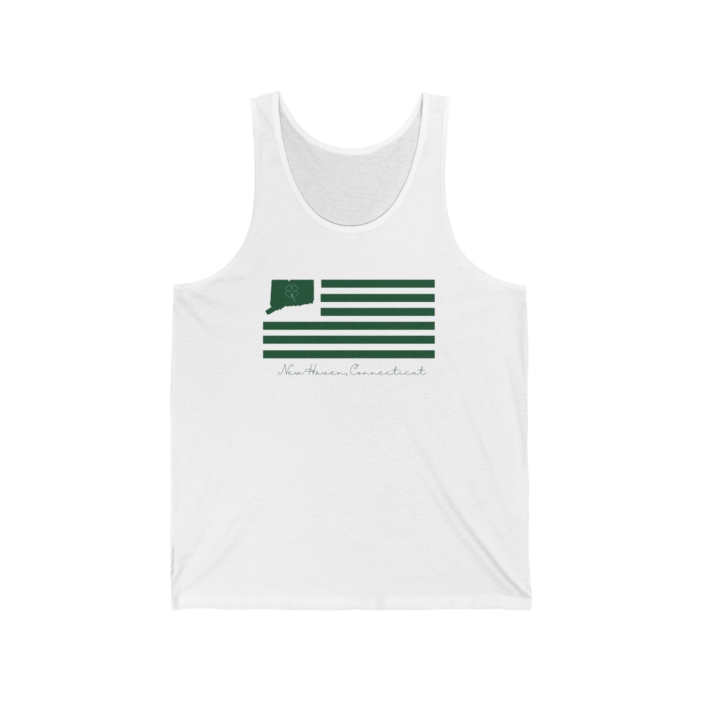 New Haven Connecticut St. Patrick's Day Flag Unisex Jersey Tank Top