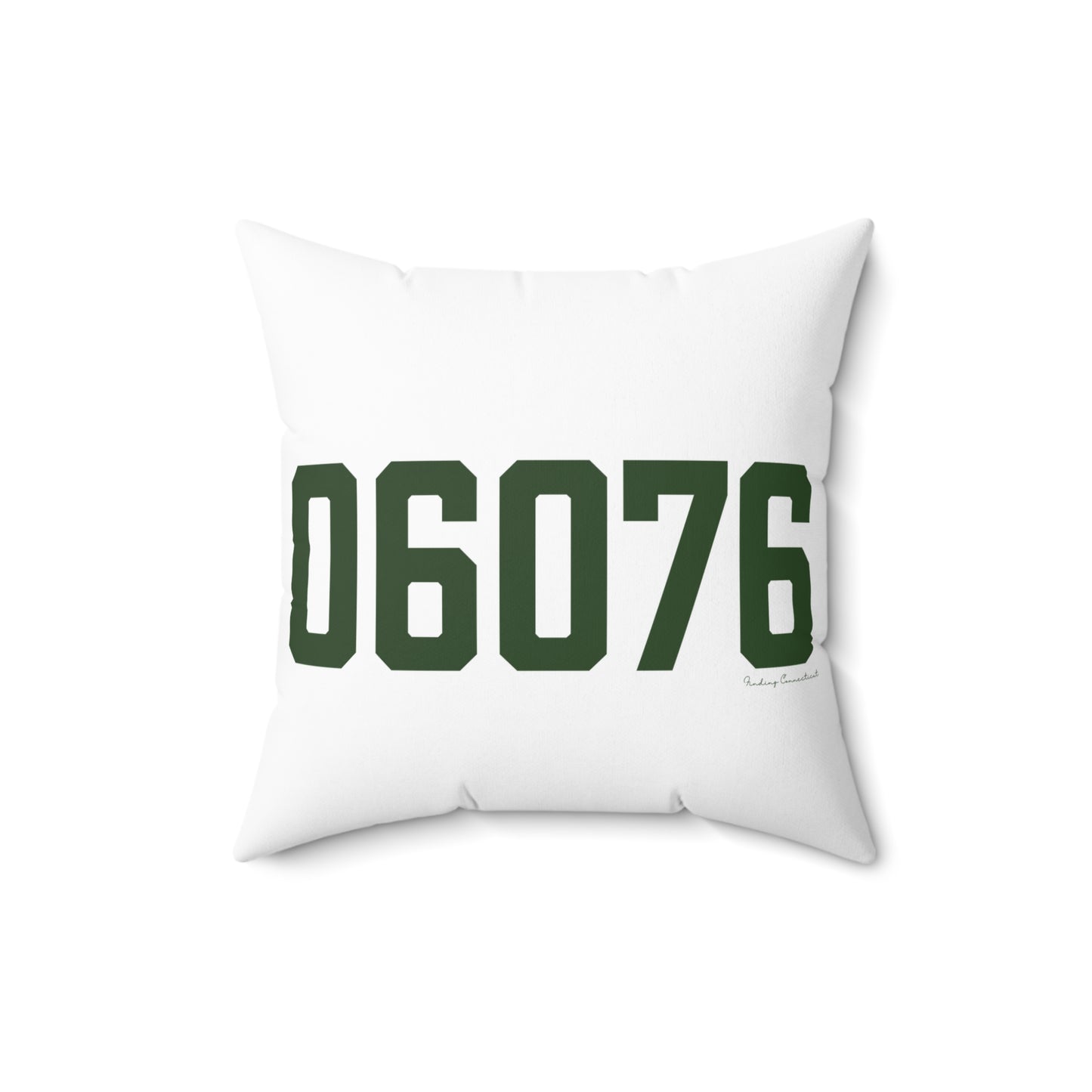 06076 Union Connecticut Zip Code Spun Polyester Square Pillow
