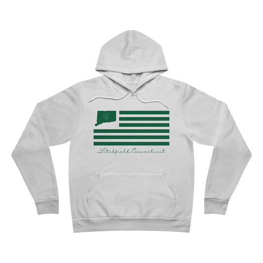 Litchfield Connecticut St. Patrick’s Day Flag Unisex Sponge Fleece Pullover Hoodie