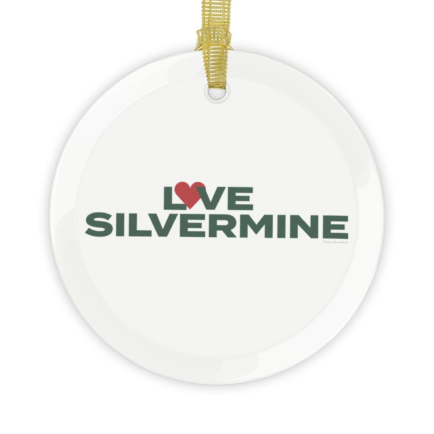 Love Silvermine Glass Ornaments