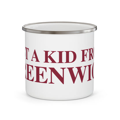 Just a kid from Greenwich Enamel Camping Mug