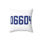 06604 Bridgeport Connecticut Zip Code Spun Polyester Square Pillow