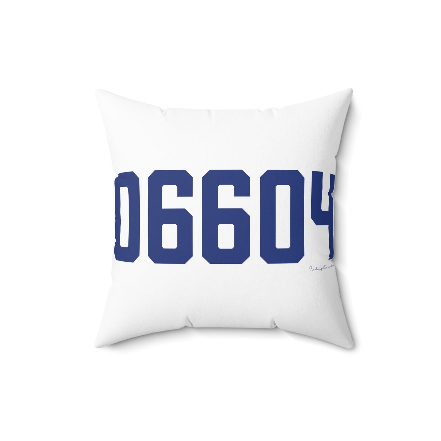 06604 Bridgeport Connecticut Zip Code Spun Polyester Square Pillow