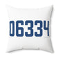 06334 Bozrah Connecticut Zip Code Spun Polyester Square Pillow