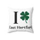 I Clover East Hartford Spun Polyester Square Pillow