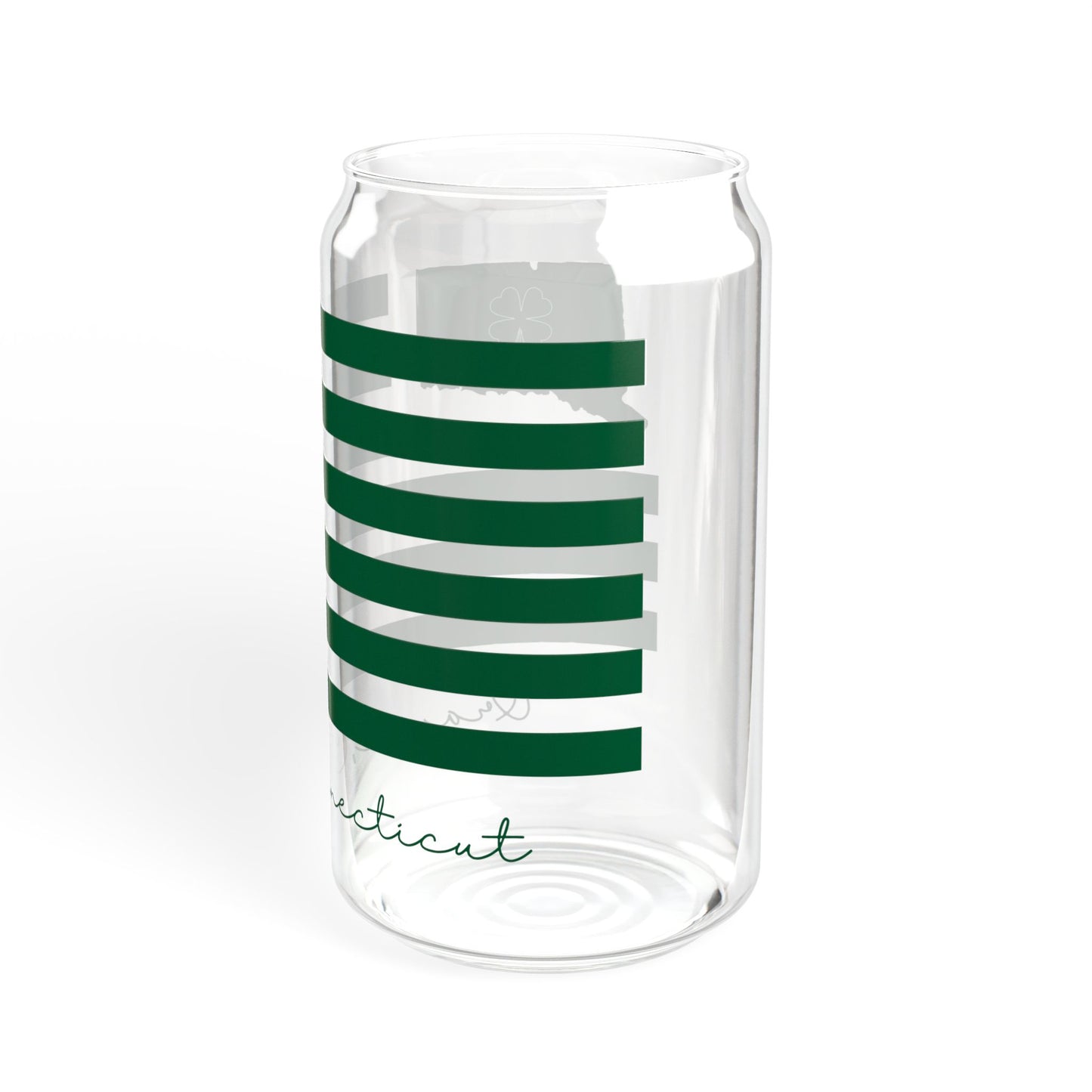 Orange Connecticut St. Patrick’s Day Flag Sipper Glass, 16oz