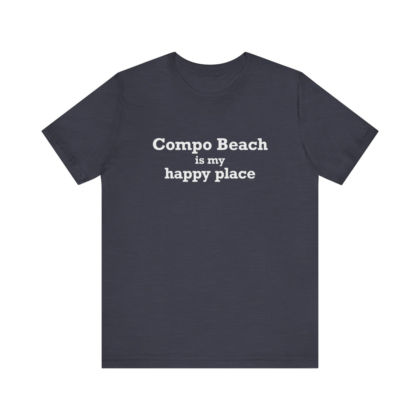 Compo Beach Is My Happy Place Unisex Jersey Short Sleeve T-Shirt
