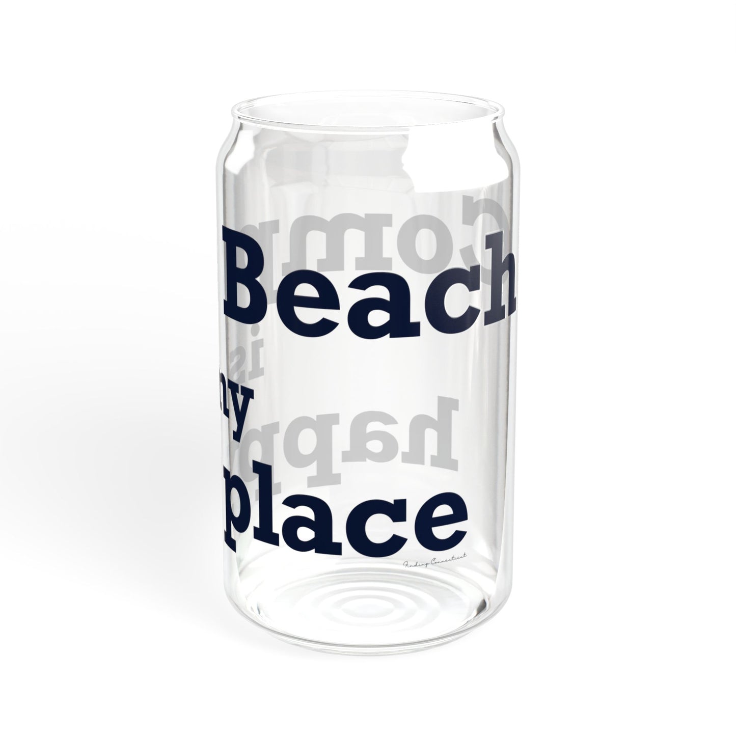 Compo Beach Is My Happy Place Sipper Glass, 16oz