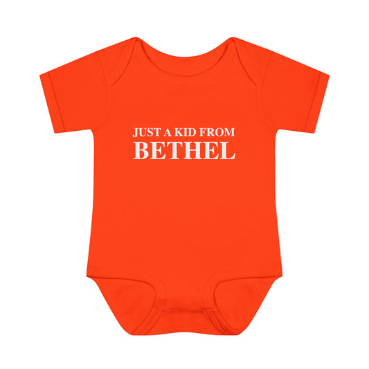Just a kid from Bethel Infant Baby Rib Bodysuit