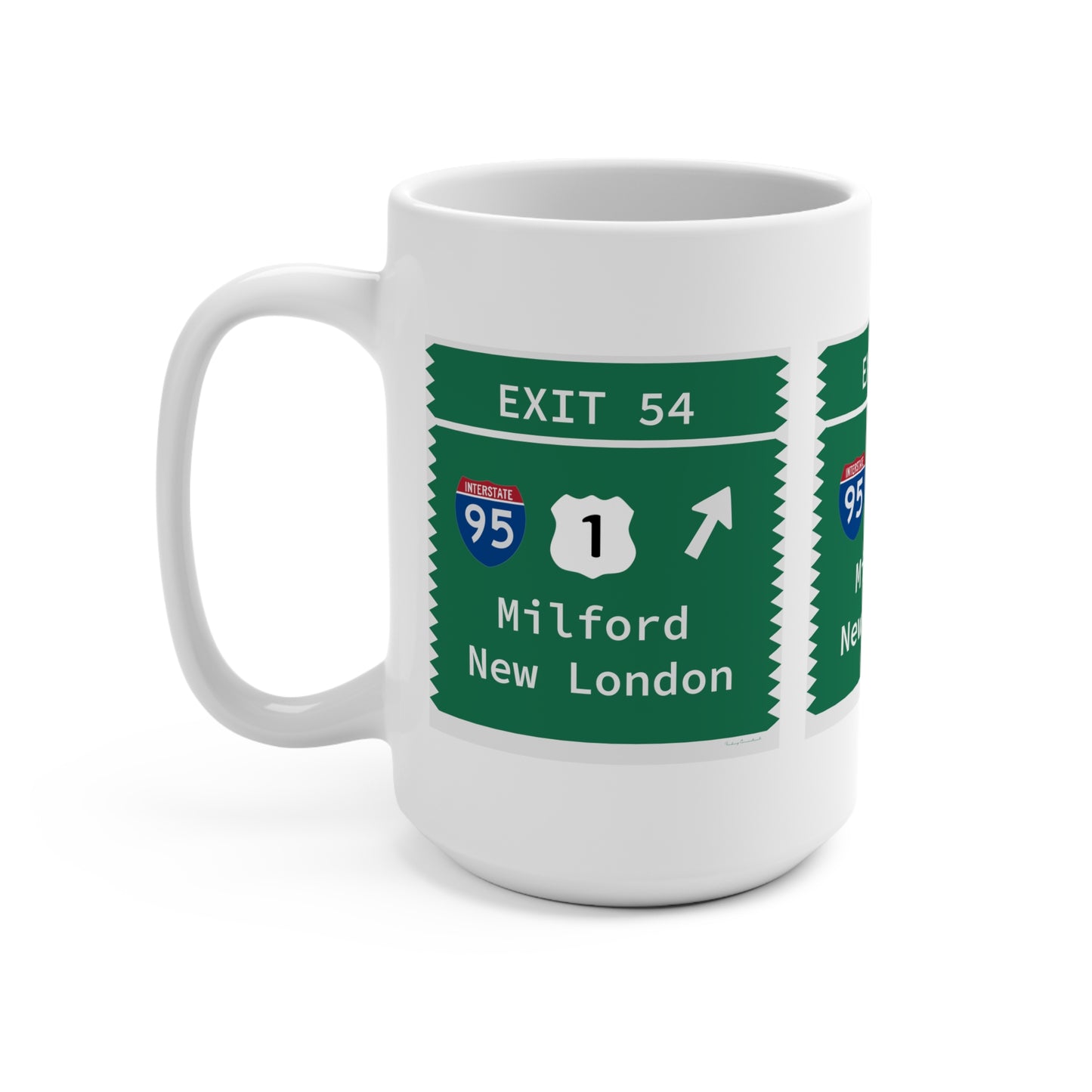 Vintage Merritt Parkway Exit 54 Sign Mug 15oz