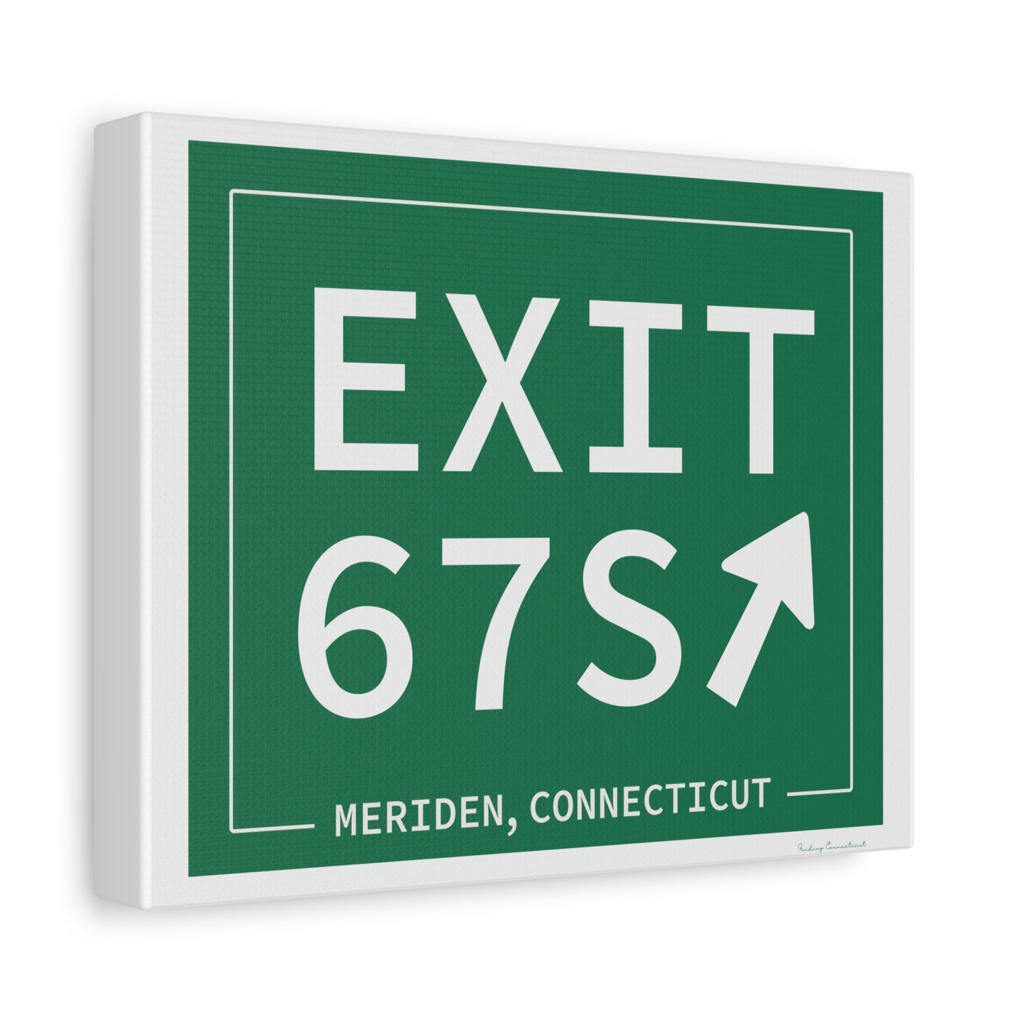 Vintage Exit 67S WCP Sign Matte Canvas, Stretched, 1.25"