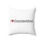 I Heart Connecticut. Spun Polyester Square Pillow