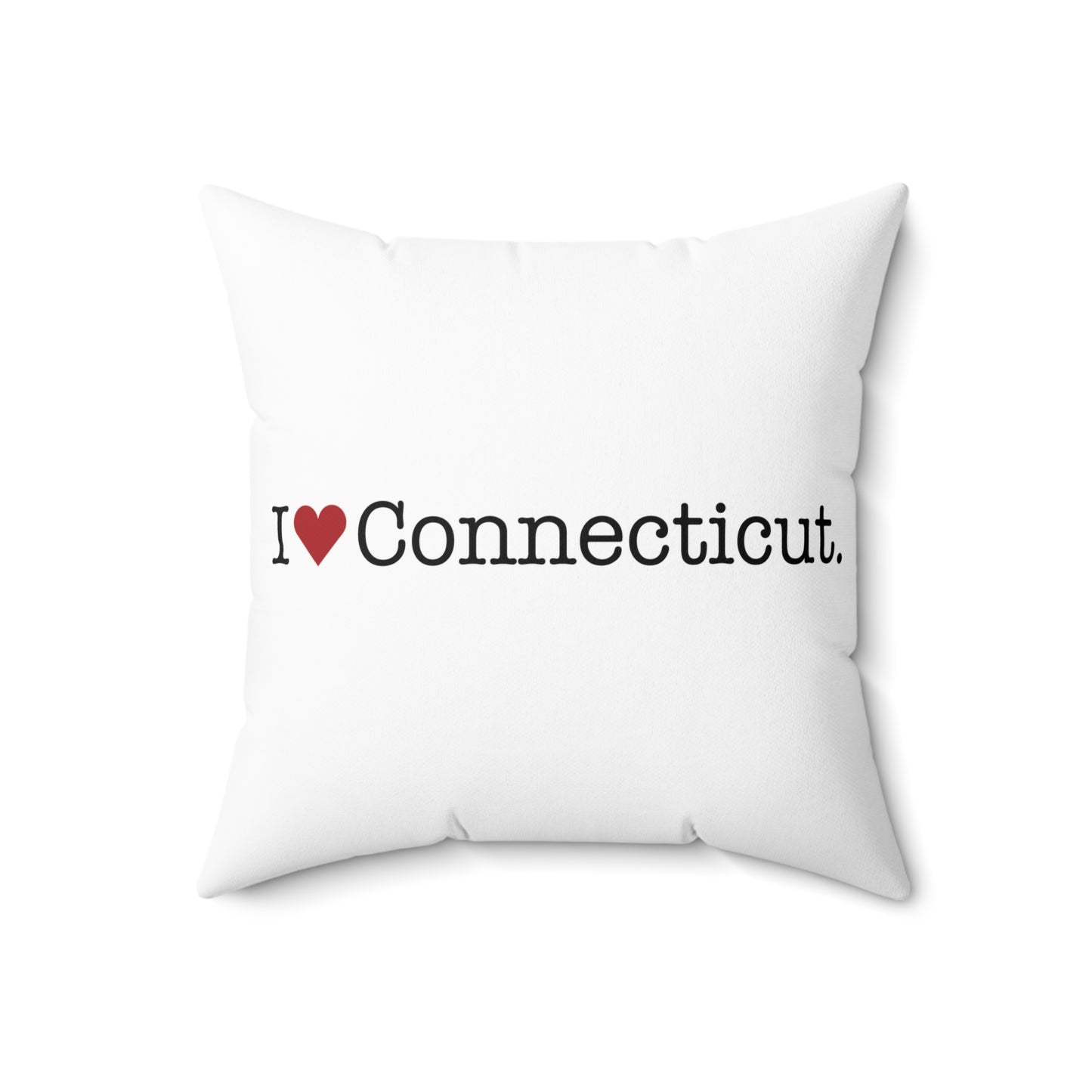 I Heart Connecticut. Spun Polyester Square Pillow
