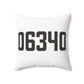 06340 Groton Connecticut Zip Code Spun Polyester Square Pillow