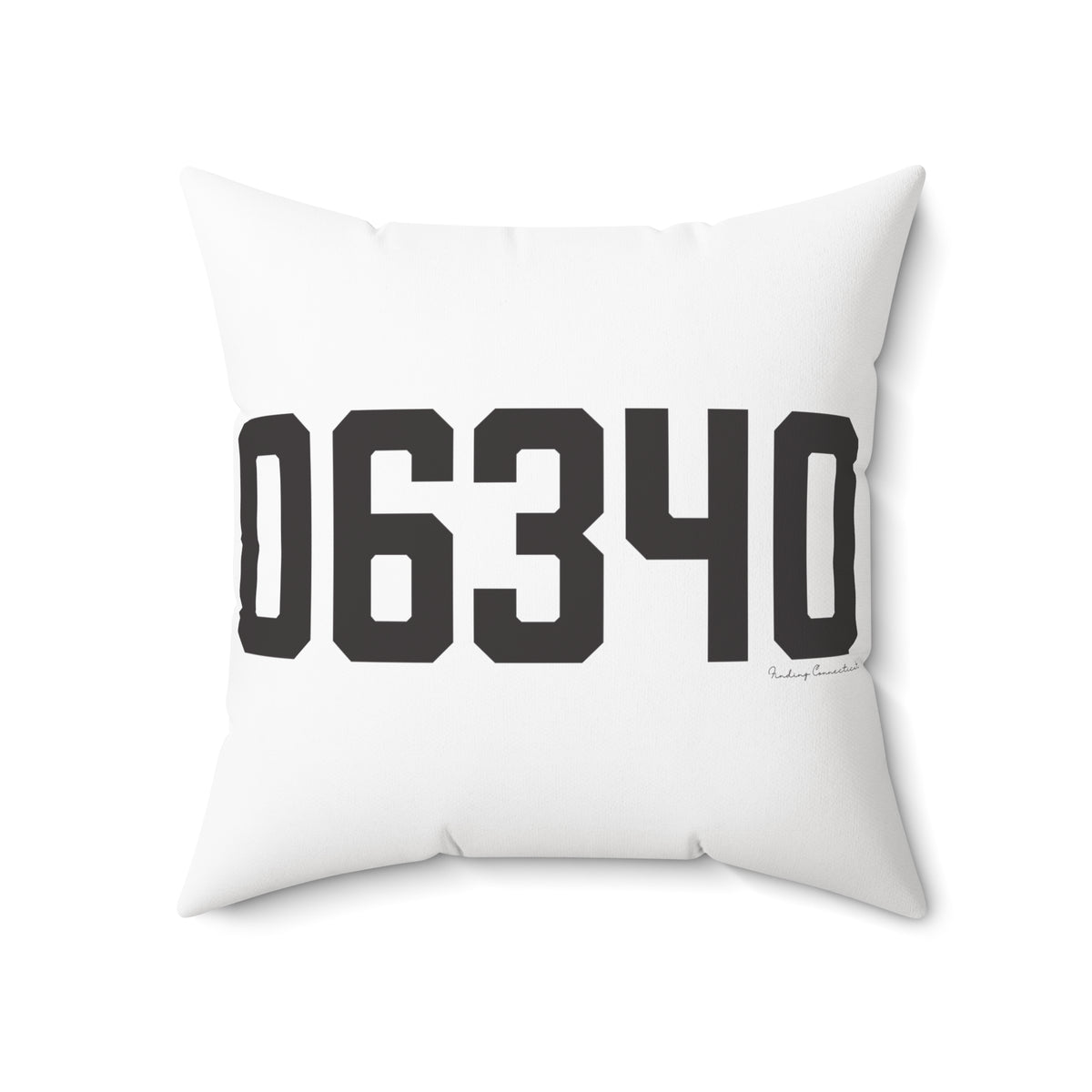 06340 Groton Connecticut Zip Code Spun Polyester Square Pillow