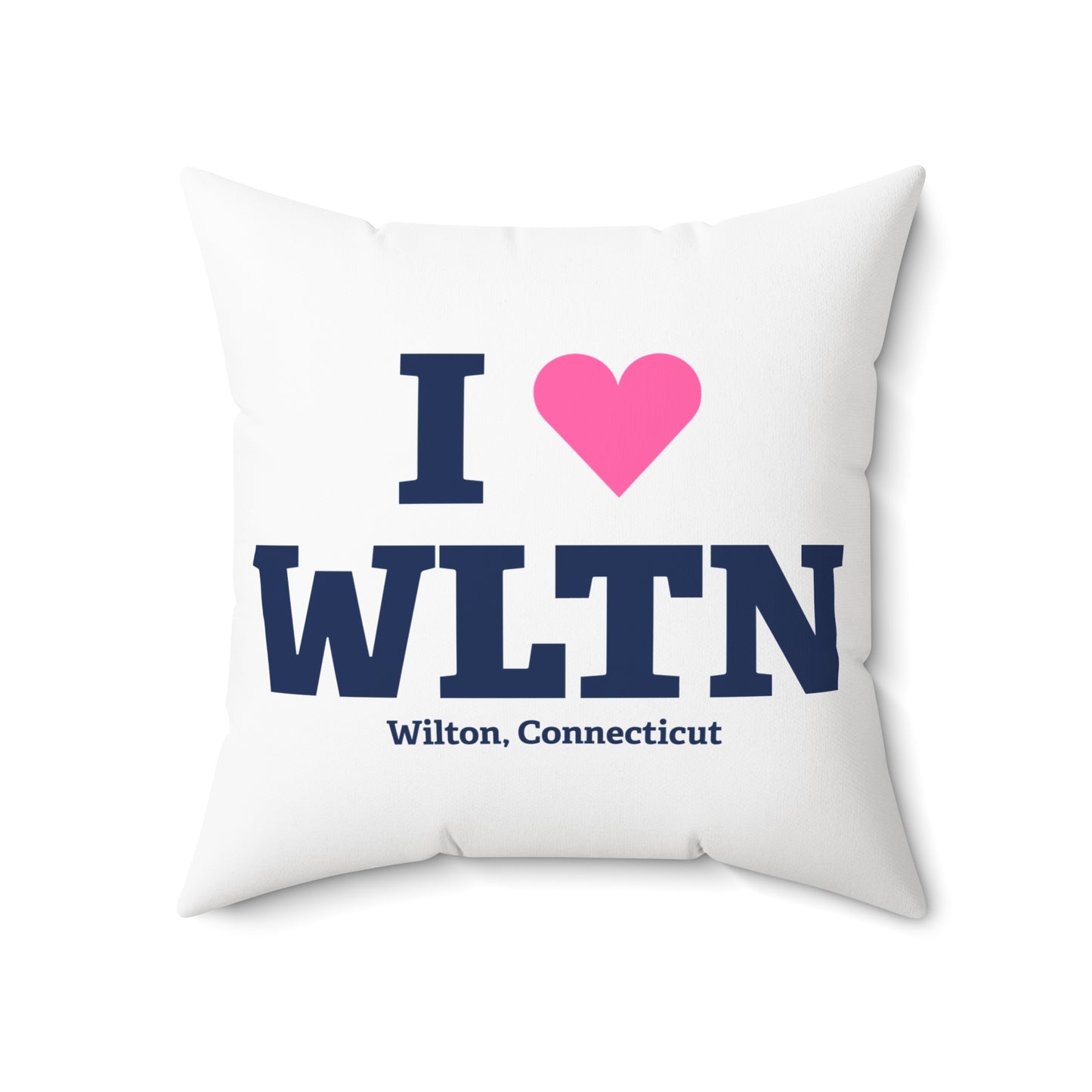I Heart WLTN Spun Polyester Square Pillow